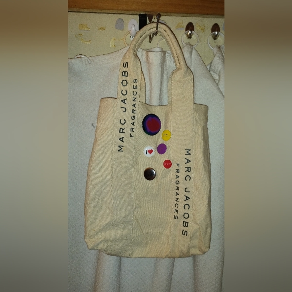 Marc Jacobs Fragrances Cotton Shoulder Tote Bag (Six Buttons)